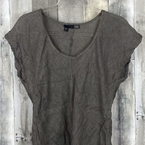 Eileen Fisher Linen Flowy Tunic Top - Picture 8 of 10